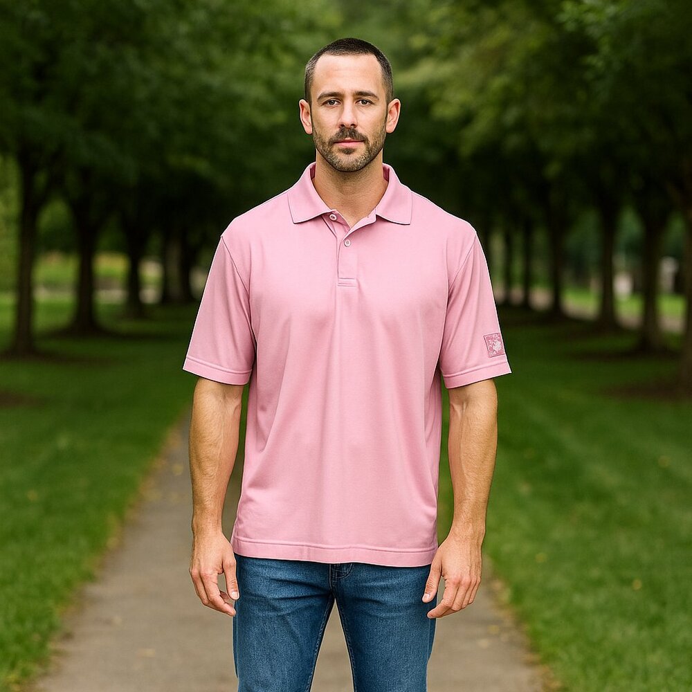 FootJoy FJ Polo Golf Shirt Men L Red/White Stripe Stretch Performance Preppy Y2K